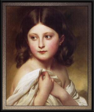 A Young Girl Called Princess Charlotte by Franz Xaver Winterhalter